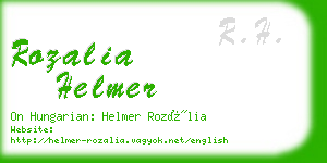 rozalia helmer business card